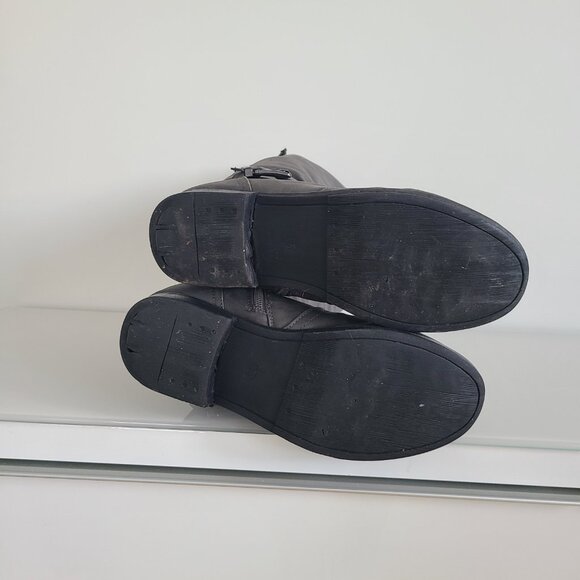 Gray Knee-High Boots Aztec Lining Double Zip Women’s 6.5 - Picture 12 of 16